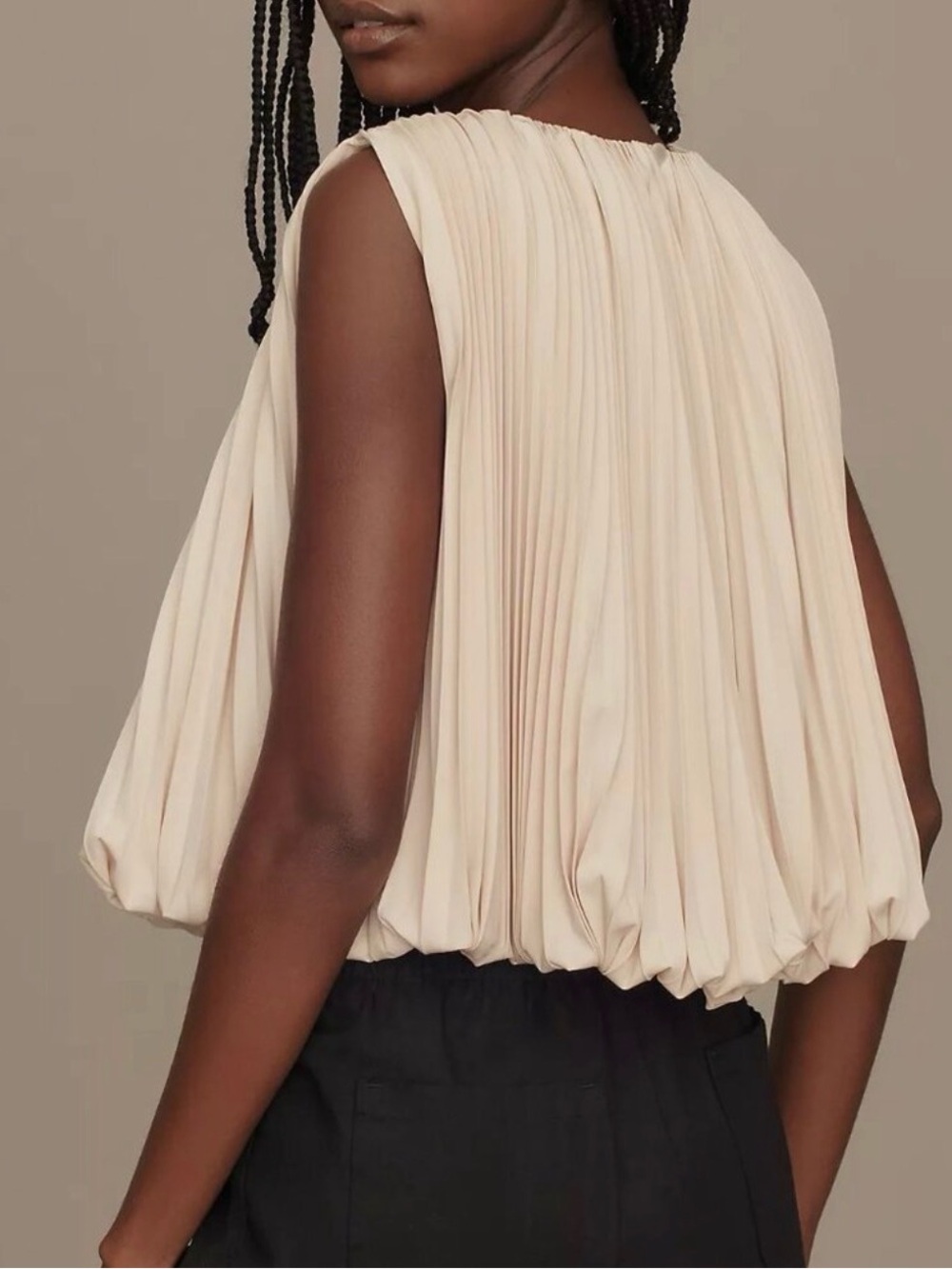 Anthropology, Mare Mare, Sleeveless, Bubble Hem, Pleated Top - Large - Picture 2 of 5